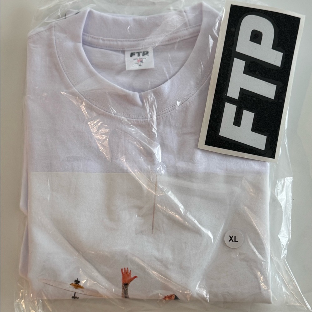 Sealed FTP/Famous Travis Barker White Graphic T-Shirt XL